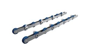 Moving walk pallet chains