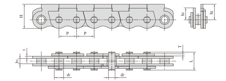 4 Anti-backbend chains for pushing window产品图纸