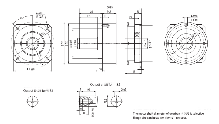 WEP235 Planetary Gearbox Single Stage图纸1-11