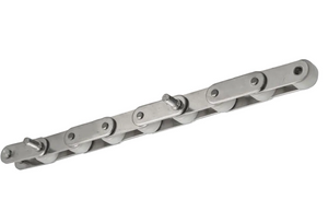 Stainless steel short pitch roller chain with straight side plate