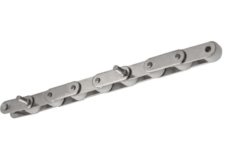 Stainless steel short pitch roller chain with straight side plate