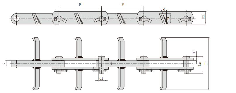 19 Scraper conveyor chains