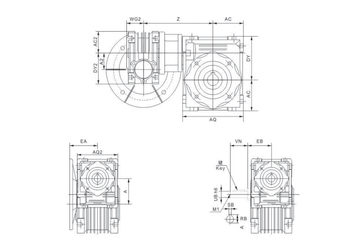 Double Step Worm Gear Reducer图纸6