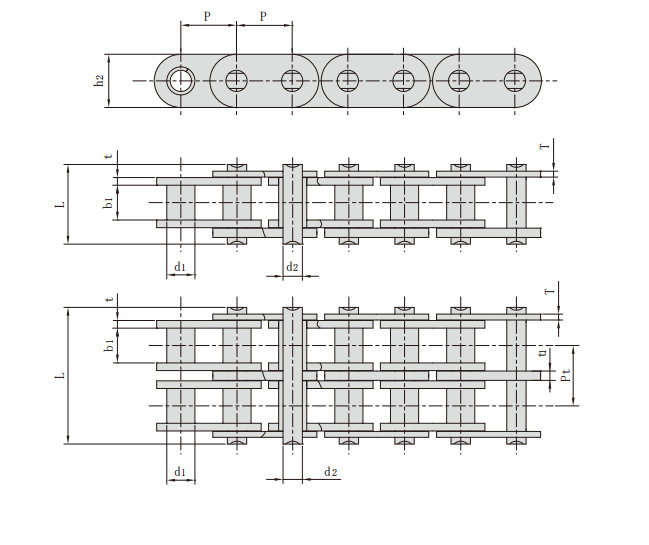 Timing roller chains for automobile engine