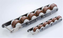 Free Flow Conveyor Chains with Large Rollers