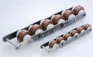Free Flow Conveyor Chains with Large Rollers