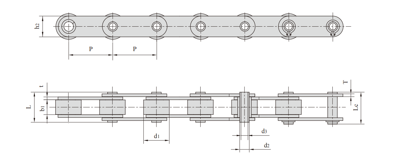 产品图纸4 Stainless steel hollow pin chains