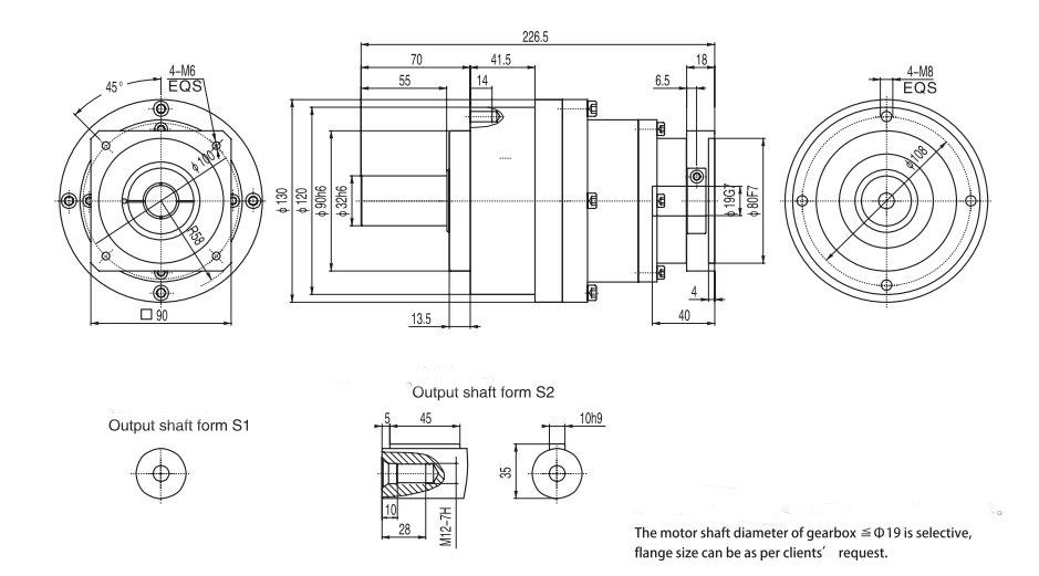 WEP120 Planetary Gearbox Double Stage1-6