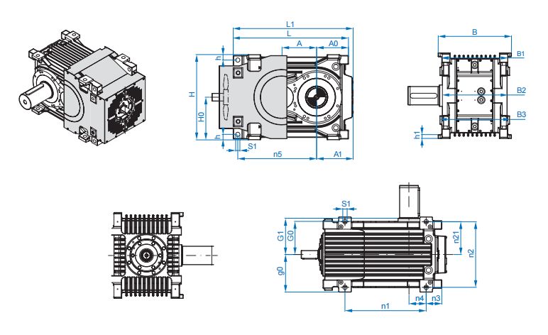 Cylindrical Gearbox产品图纸1