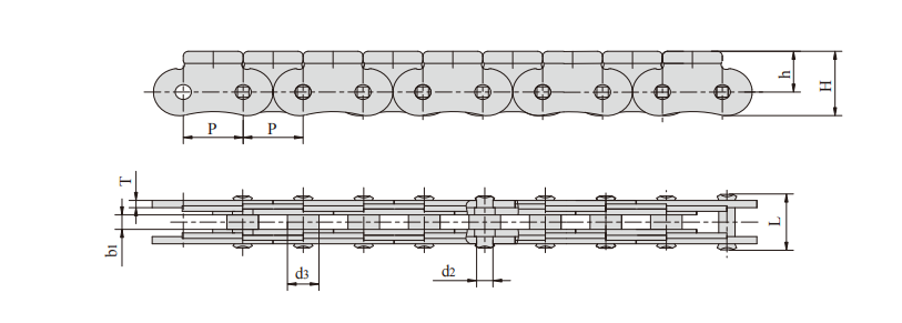 3 Anti-backbend chains for pushing window产品图纸