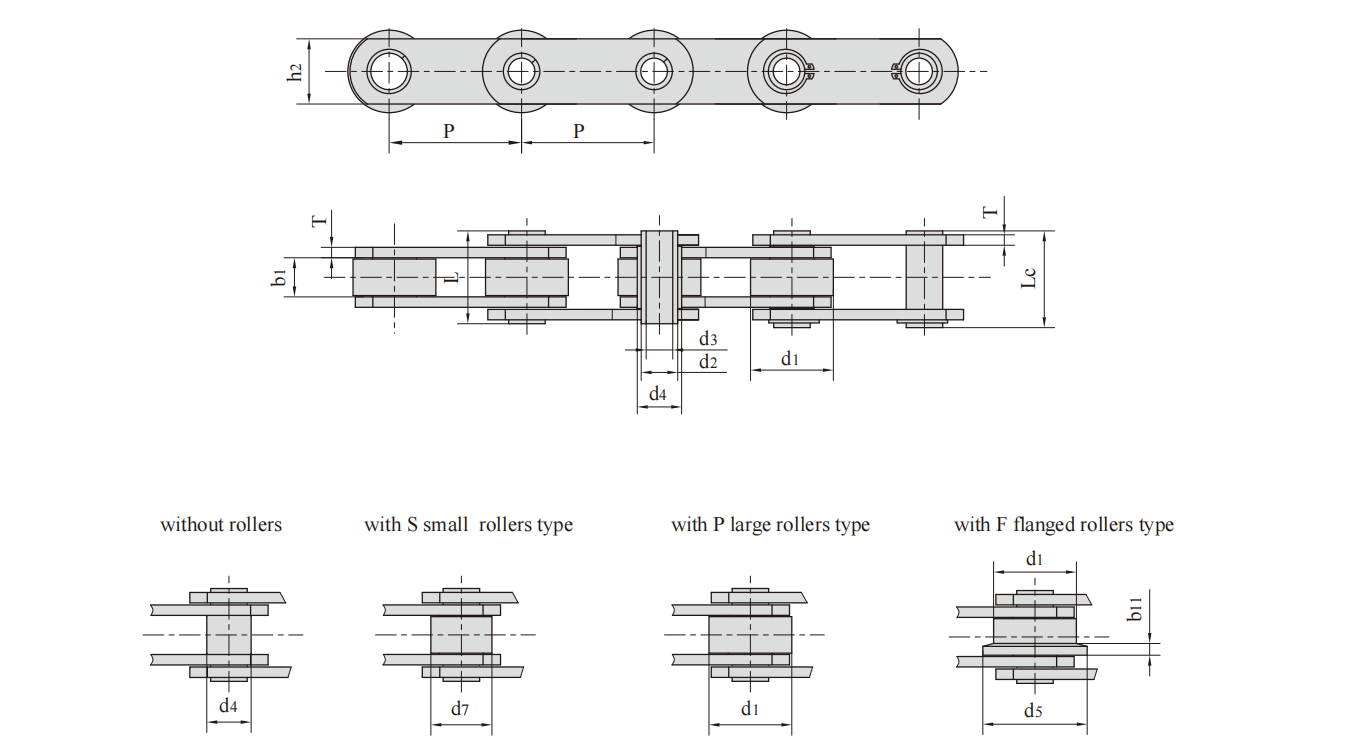 产品图纸7.8 Stainless steel conveyor chains (MC series)