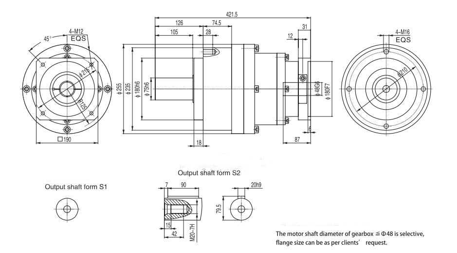 WEP235 Planetary Gearbox Double Stage图纸1-12