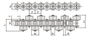 Conveyor Chains with Outboard Rollers